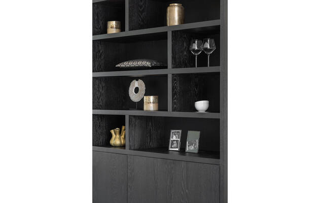 Goossens buffetkast barcelona zwart eiken - 8181001s-02