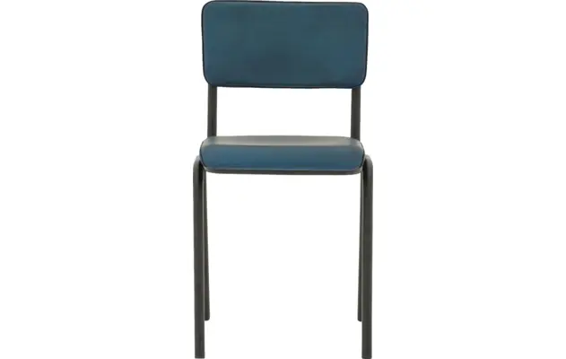 Goossens eetkamerstoel chaplin blauw leer - 8181080-01