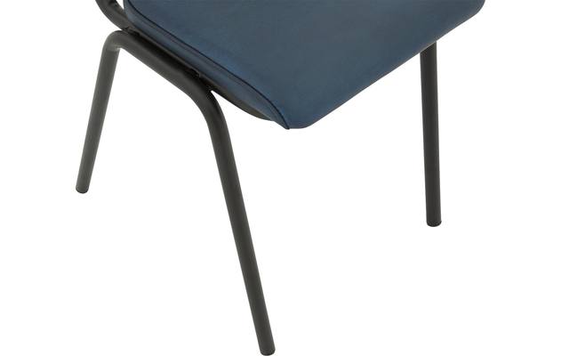 Goossens eetkamerstoel chaplin blauw leer - 8181080-05