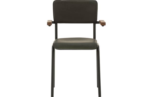 Goossens eetkamerstoel chaplin groen leer - 8181082-01