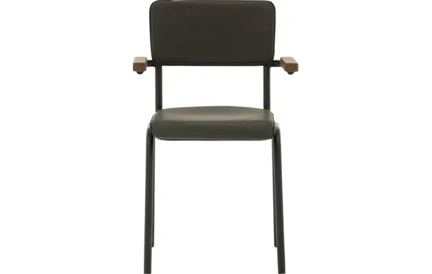Goossens eetkamerstoel chaplin groen leer - 8181082-01