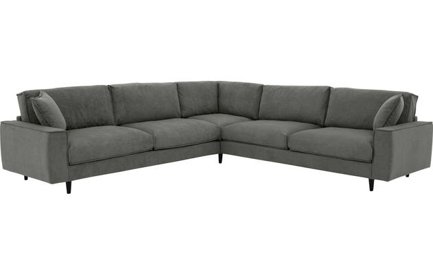 Goossens hoekbank jonas grijs stof - 8181093-1456-02