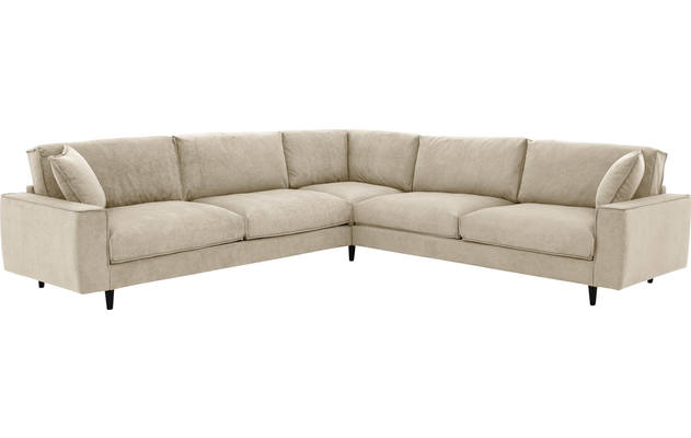 Goossens hoekbank jonas beige stof - 8181093-1459-02