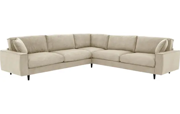 Goossens hoekbank jonas beige stof - 8181093-1459-02