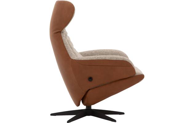 Goossens excellent relaxstoel avec bruin leer - 8181130-04