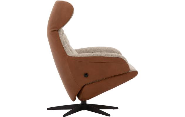 Goossens excellent relaxstoel avec bruin leer - 8181130-05