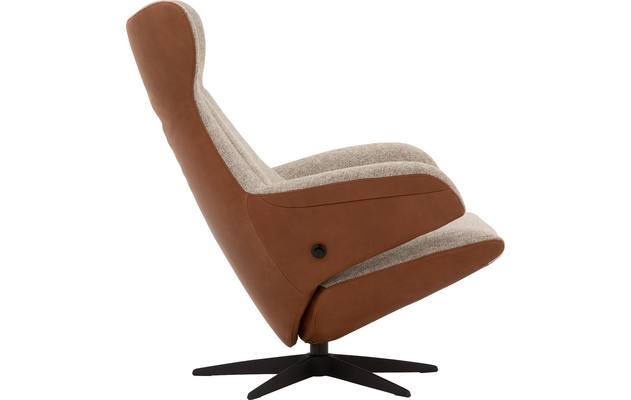 Goossens excellent relaxstoel avec bruin leer - 8181130-07