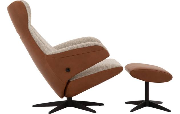 Goossens excellent relaxstoel avec bruin leer - 8181130-09