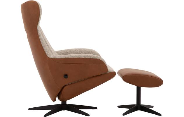 Goossens excellent relaxstoel avec bruin leer - 8181130-11