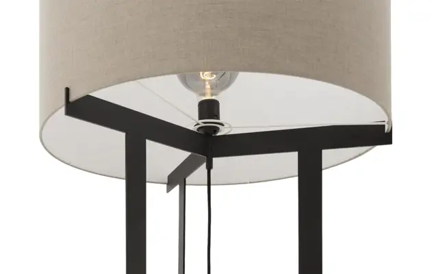 Goossens excellent vloerlamp morris zwart metaal - 8181137-04