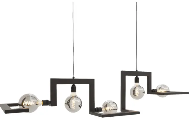 Goossens hanglamp anouk zwart metaal - 8181138-05