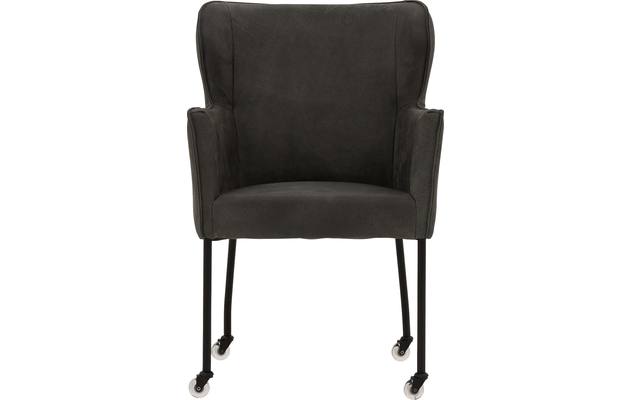 Goossens excellent eetkamerstoel leogang zwart leer - 8181151-01