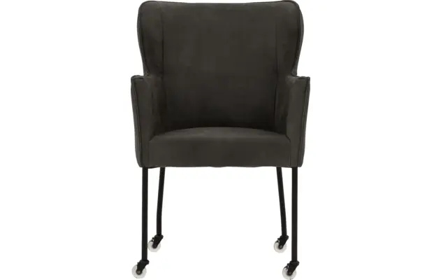 Goossens excellent eetkamerstoel leogang zwart leer - 8181151-01