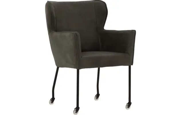 Goossens excellent eetkamerstoel leogang zwart leer - 8181151-02