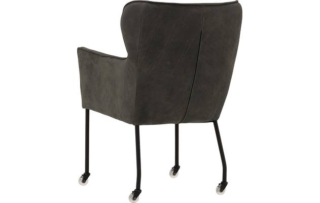 Goossens excellent eetkamerstoel leogang zwart leer - 8181151-03