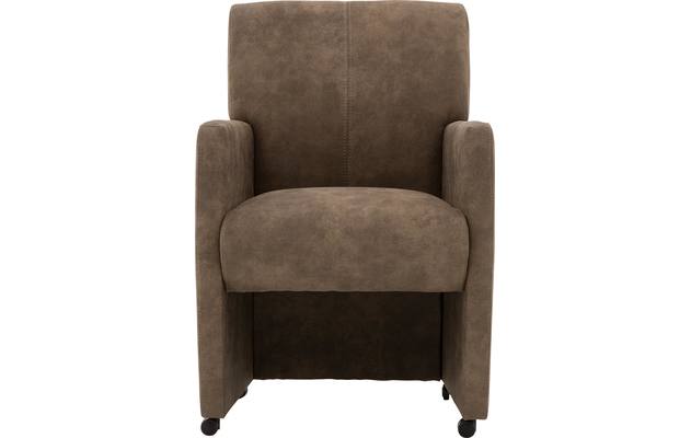Goossens eetkamerstoel alex bruin microvezel - 8181155-01