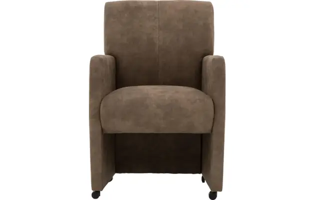 Goossens eetkamerstoel alex bruin microvezel - 8181155-01