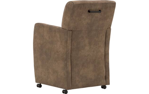 Goossens eetkamerstoel alex bruin microvezel - 8181155-03
