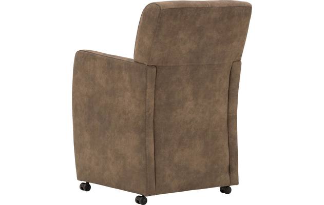 Goossens eetkamerstoel alex bruin microvezel - 8181155-032