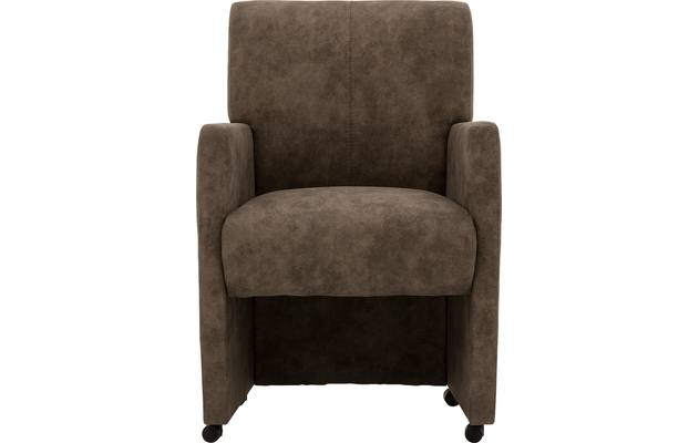 Goossens eetkamerstoel alex bruin microvezel - 8181157-01