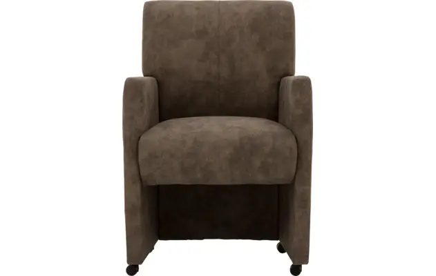 Goossens eetkamerstoel alex bruin microvezel - 8181157-01