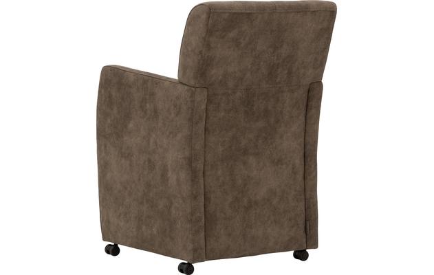 Goossens eetkamerstoel alex bruin microvezel - 8181157-032