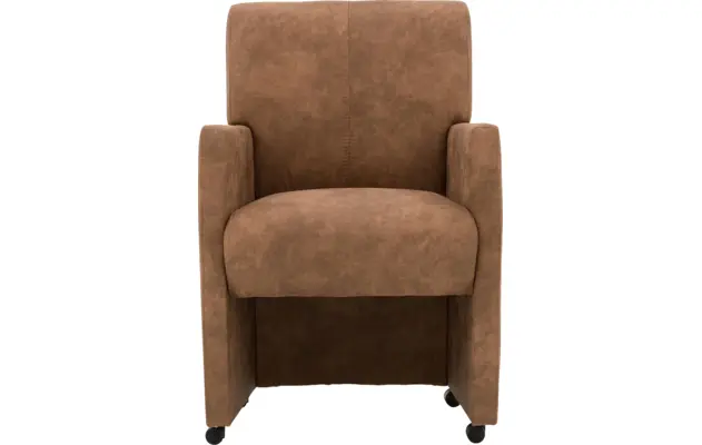 Goossens eetkamerstoel alex bruin microvezel - 8181158-01