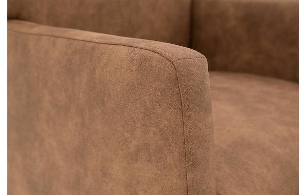 Goossens eetkamerstoel alex bruin microvezel - 8181158-05