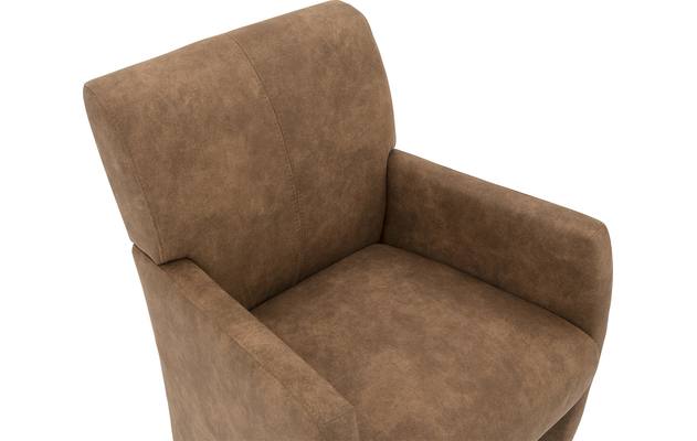 Goossens eetkamerstoel alex bruin microvezel - 8181158-07