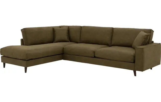 Goossens hoekbank jonas groen micro leer - 8181162-02