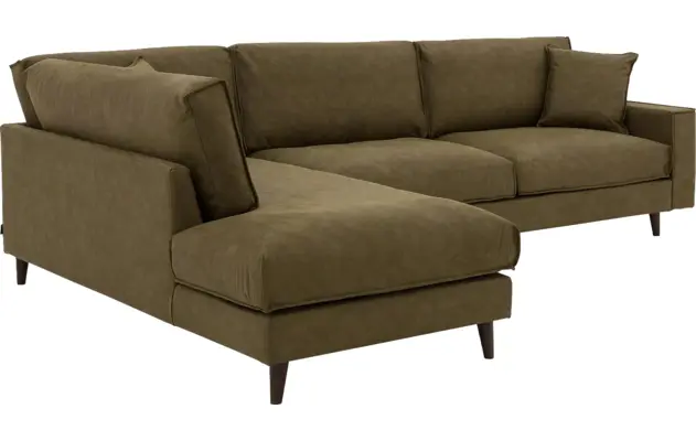 Goossens hoekbank jonas groen micro leer - 8181162-06
