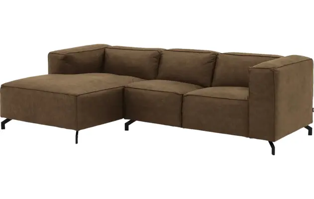 Goossens loungebank calvin groen micro leer - 8181170-626-02-gespiegeld