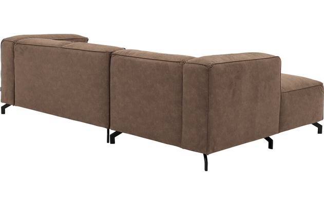 Goossens loungebank calvin bruin micro leer - 8181170-627-04-gespiegeld