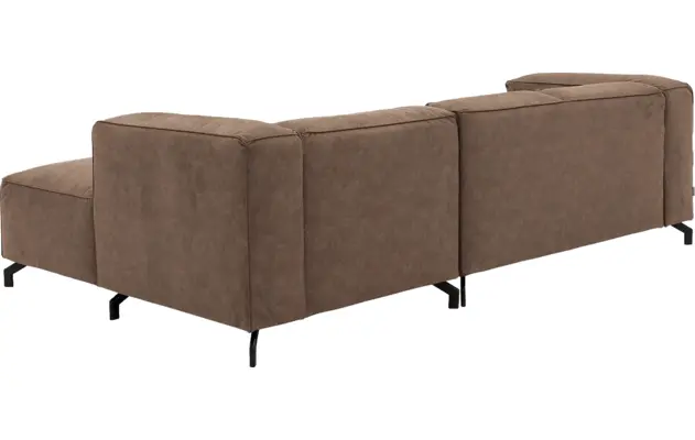 Goossens loungebank calvin bruin micro leer - 8181170-627-04