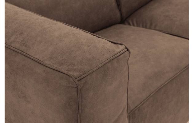 Goossens loungebank calvin bruin micro leer - 8181170-627-09