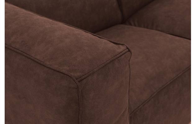 Goossens loungebank calvin bruin micro leer - 8181170-631-09