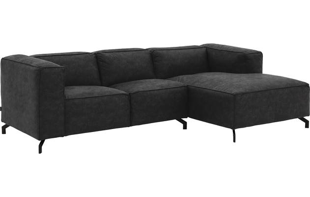 Goossens loungebank calvin grijs micro leer - 8181170-634-02
