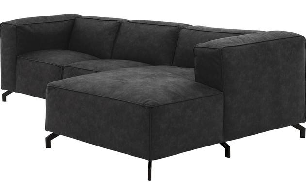 Goossens loungebank calvin grijs micro leer - 8181170-634-03