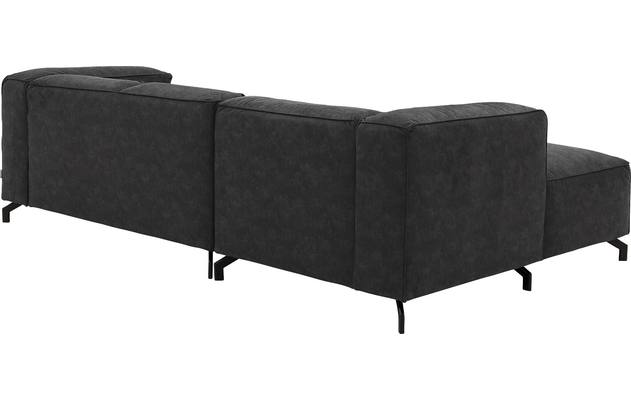Goossens loungebank calvin grijs micro leer - 8181170-634-04-gespiegeld