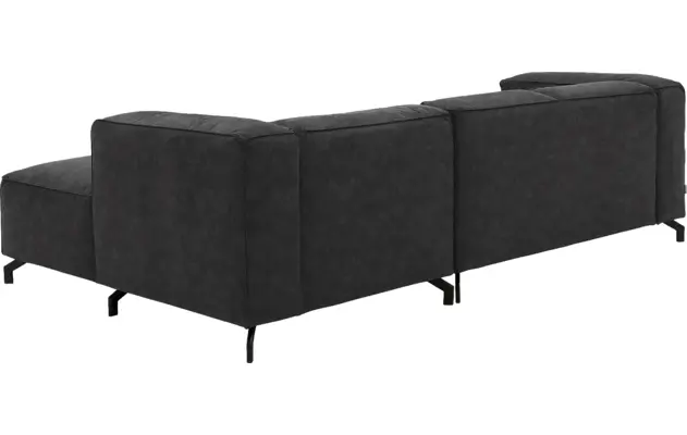 Goossens loungebank calvin grijs micro leer - 8181170-634-04