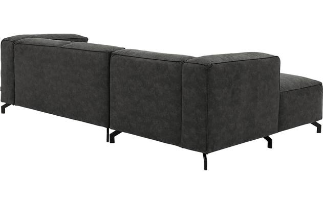 Goossens loungebank calvin grijs micro leer - 8181170-635-04-gespiegeld