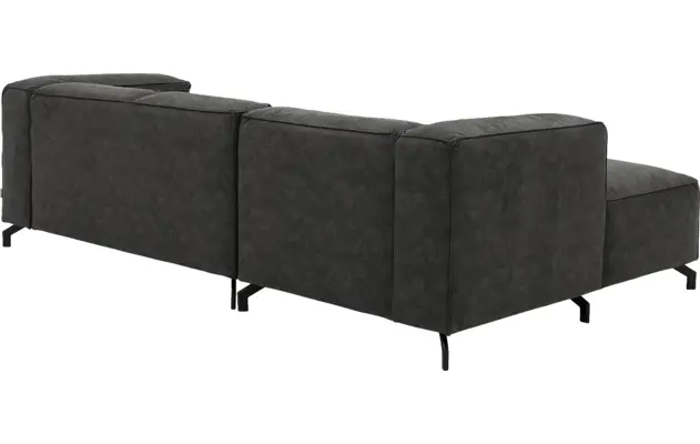 Goossens loungebank calvin grijs micro leer - 8181170-635-04-gespiegeld