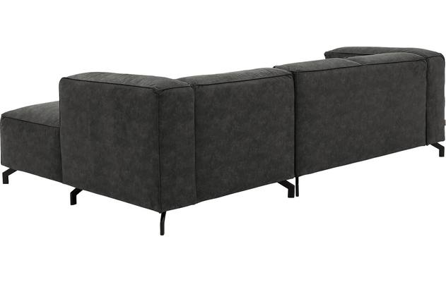 Goossens loungebank calvin grijs micro leer - 8181170-635-04