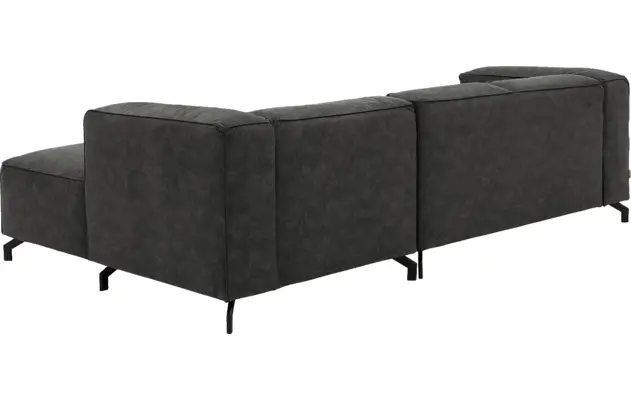 Goossens loungebank calvin grijs micro leer - 8181170-635-04