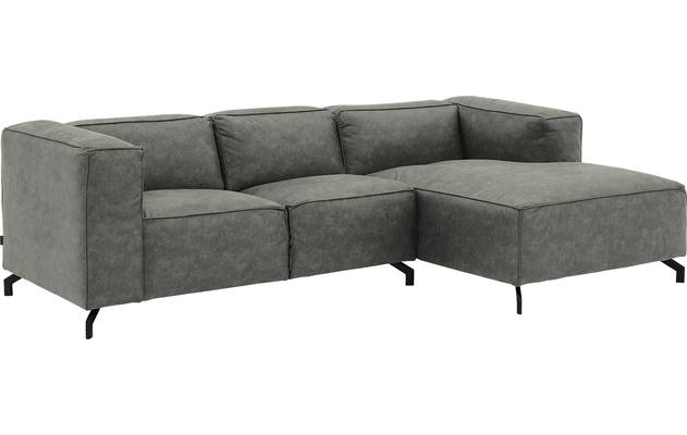 Goossens loungebank calvin grijs micro leer - 8181170-636-02