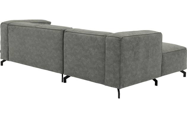 Goossens loungebank calvin grijs micro leer - 8181170-636-04-gespiegeld