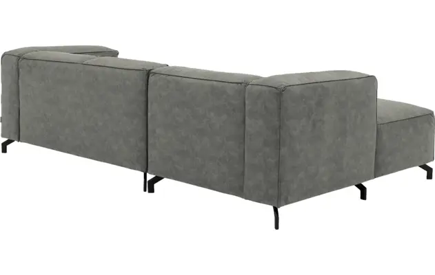 Goossens loungebank calvin grijs micro leer - 8181170-636-04-gespiegeld