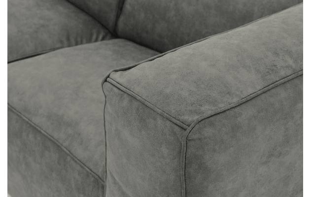Goossens loungebank calvin grijs micro leer - 8181170-636-09-gespiegeld