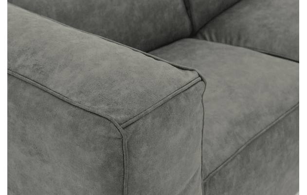 Goossens loungebank calvin grijs micro leer - 8181170-636-09