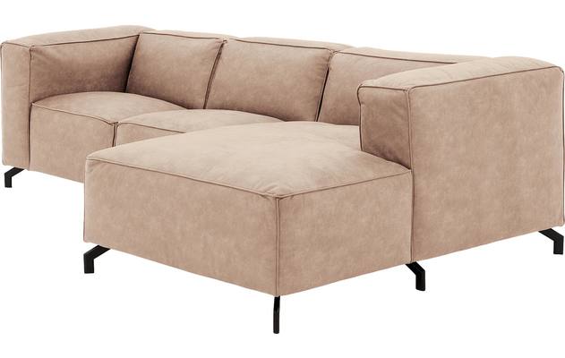 Goossens loungebank calvin beige micro leer - 8181170-637-03